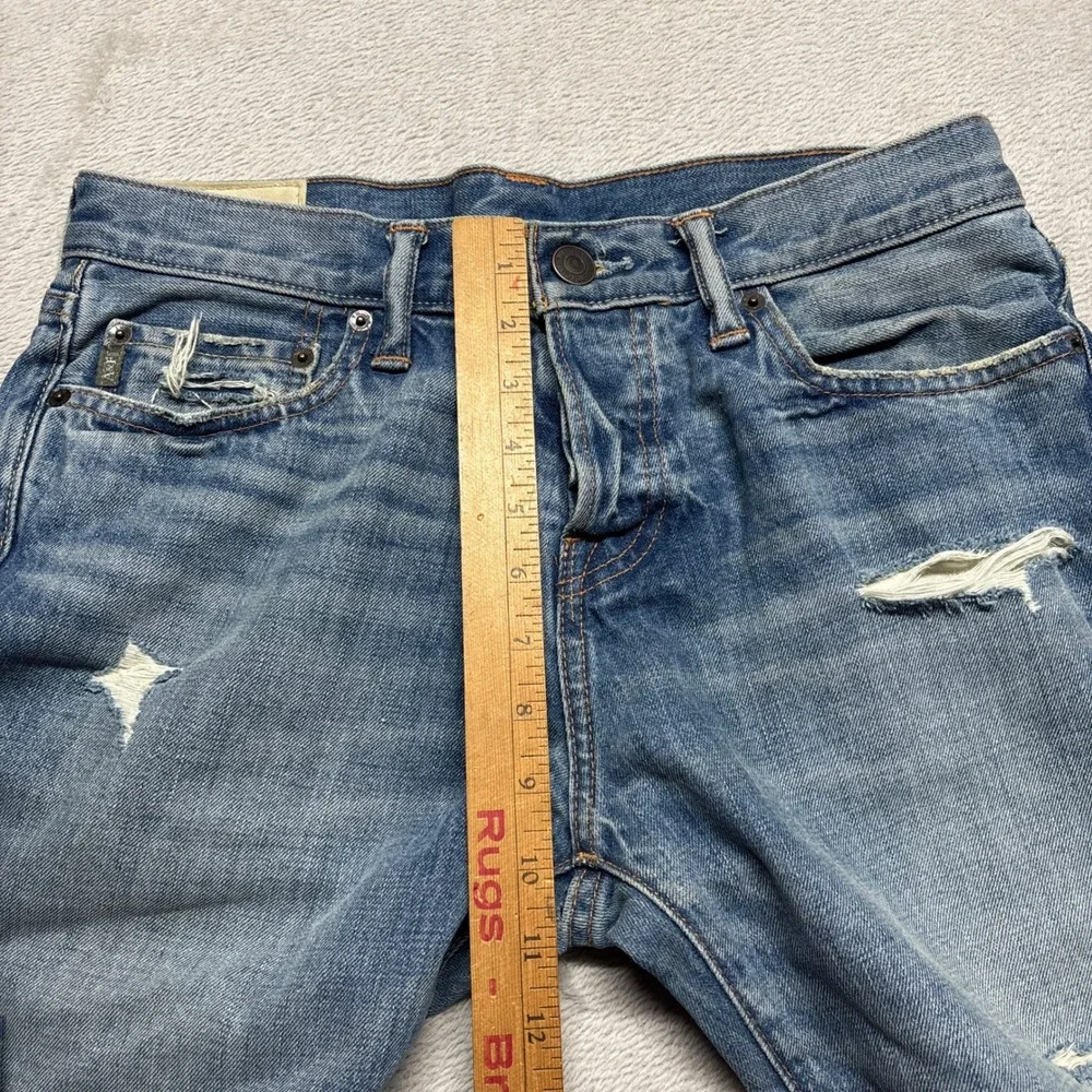Y2K Abercrombie & Fitch Mens Distressed Straight Leg Jeans 30x30 Button Fly